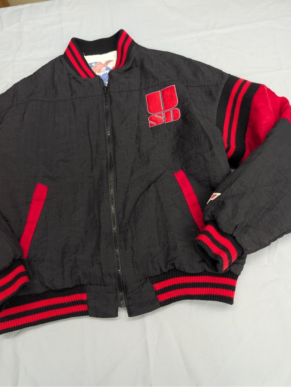 University of South Dakota Vintage Bomber Jacket Size Medium